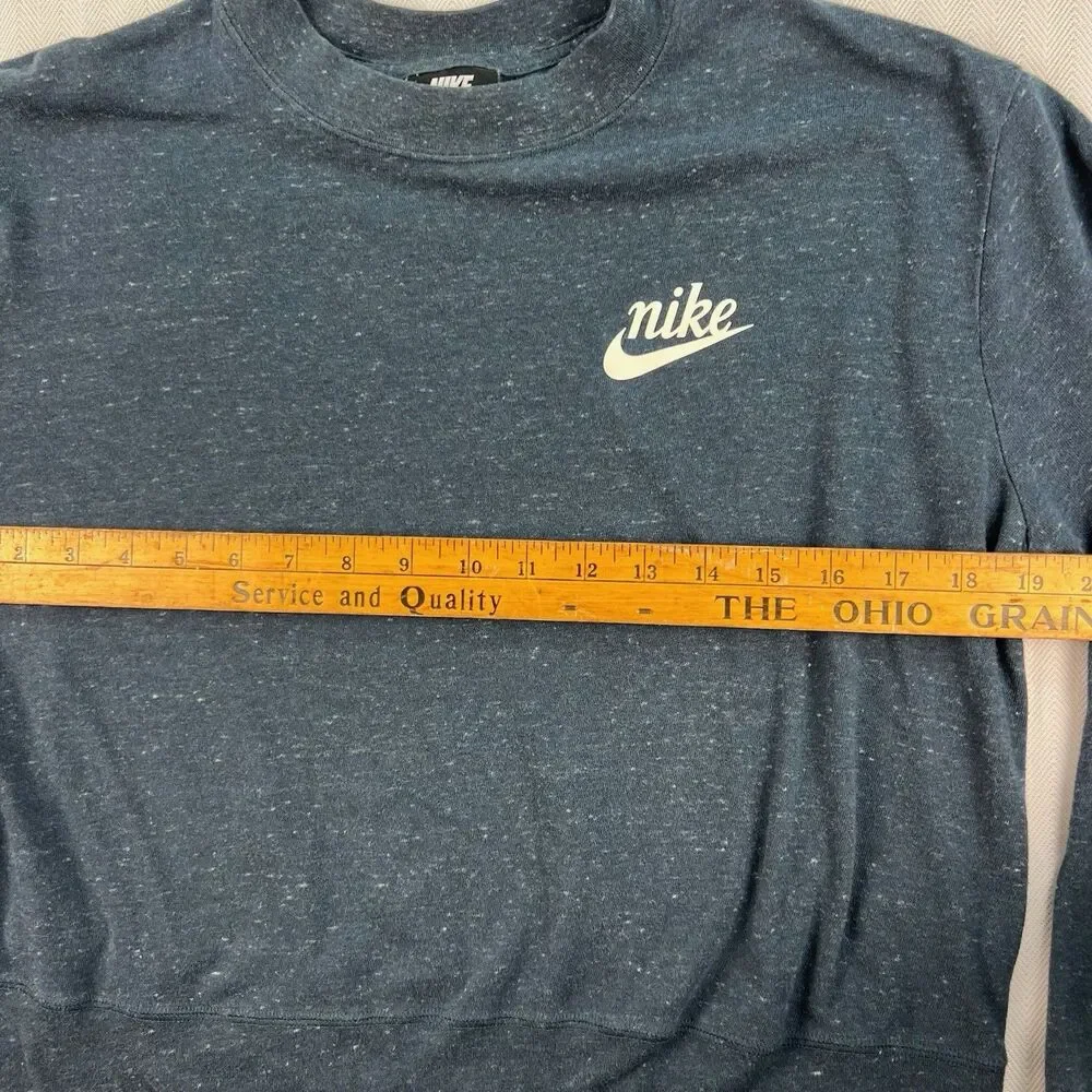 Nike Light Weight Cropped Long‎ Sleeve Women’s Size Small Pullover Heather Blue